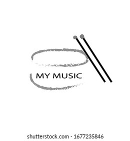 Simple drawing design for music