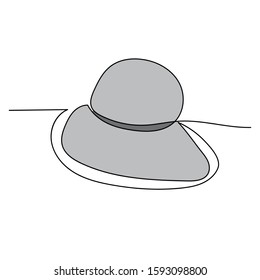 simple drawing of a female gray hat