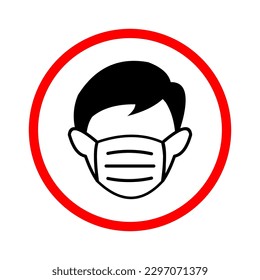 simple drawing icon of area using mask