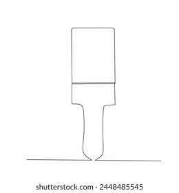 Simple drawing of paint brush Illustration. Design of tools for Industrial concept vector. single line continuous drawing. 