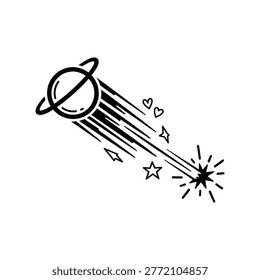 Simple drawing planet and