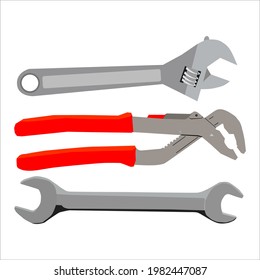 simple drawing of repair tools
