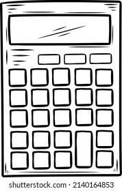 Dibujo simple de una calculadora única