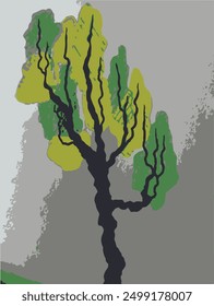 A simple drawing of a tree, a sketch