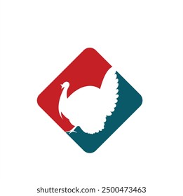 simple drawing of a turkey, vector art.