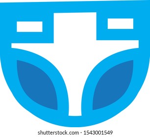 simple drawing vector, baby diaper