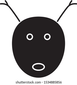 simple drawing vector, christmas reindeer