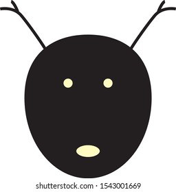simple drawing vector, christmas reindeer