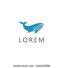 simple drawing whale logo template