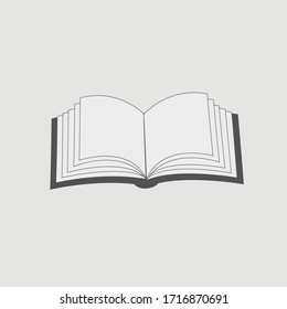 libro simple dibujado sobre fondo brillante