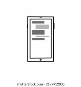 Smartphone simple dibujado en forma de líneas negras sobre fondo blanco
