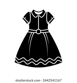 Simple dress women's fashion vector icon