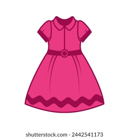 Simple dress women's fashion vector icon