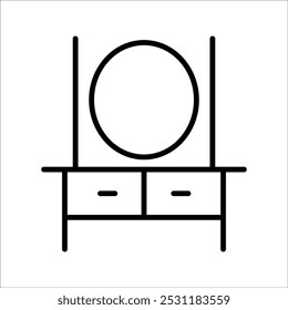 simple dressing table vector icon design