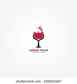 simple drink logo and beautiful splash.vector illustration