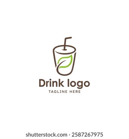 simple drinking Logo design with eps format file