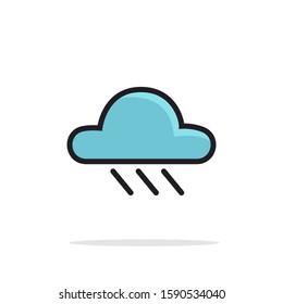 simple drizzling clouds and sun design icons  for your web site design, logo, app, UI, vector illustration