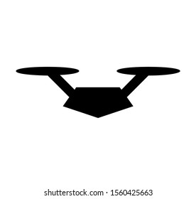 Simple drone icon designed with black vector illustration