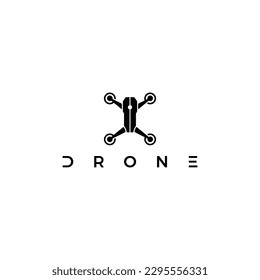 Simple drone logo icon vector.