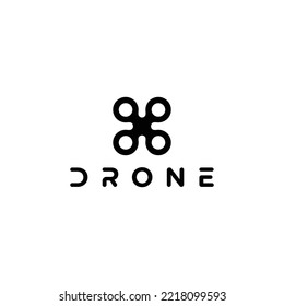 Icono simple del vector del logotipo de drones.