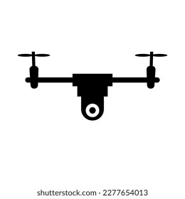 Simple drone silhouette icon. Vector.