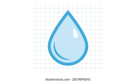 Simple drop icon for water conservation and purity messaging.