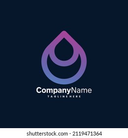 diseño de logotipo de agua de gota simple