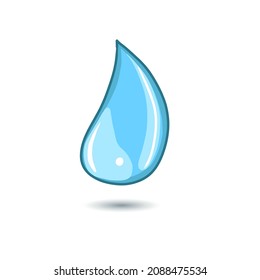 A simple drop of water. Vector illustration