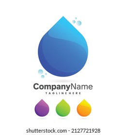 simple droplet logo design template