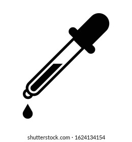Simple Dropper Glyph Icon Vector Design Template