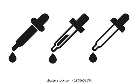 simple dropper icon for liquid and medicine drops