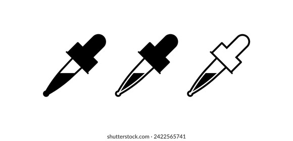 Simple Dropper vector icon. color picker icon illustration isolated on a white background.