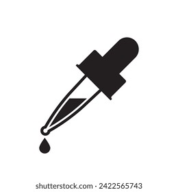 Simple Dropper vector icon. color picker icon illustration isolated on a white background.