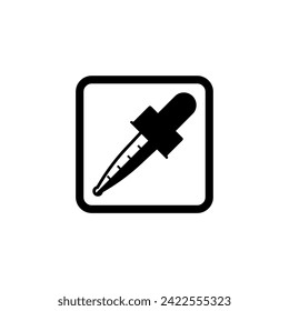 Simple Dropper vector icon. pictogram illustration isolated on white background
