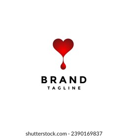 Diseño del logotipo Simple Drops of Love. Diseño del logotipo "Drops of Love From the Heart".