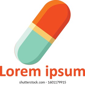 Simple Drug Logo Vector Design 