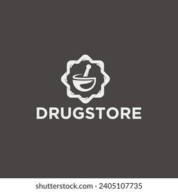 a simple and drugstore logo	