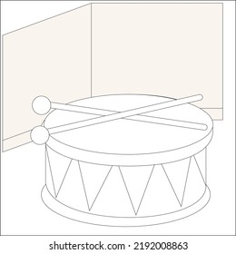 Ein einfaches Design für Trommellinien 