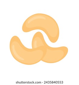 Icono de maní seco simple Clipart ilustración de dibujos animados elemento de ingrediente alimentario aislado sobre fondo blanco