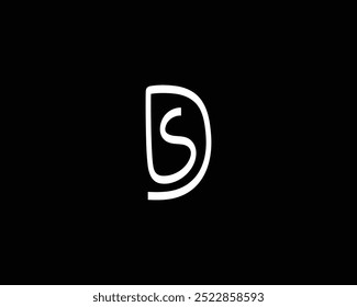 design de logotipo de letra DS simples