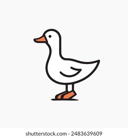 simple duck icon clip art