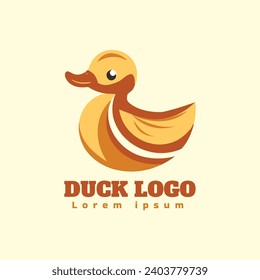 Simple Duck logo Minimalist Vector Design