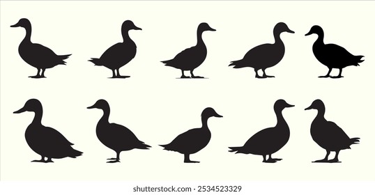 A Simple Duck Silhouette Design