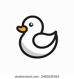 a simple duck vector style, clip art , illustration