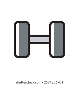 Simple dumbbell character vector design illustration, gym, workout vector illustration,, editable icon. 