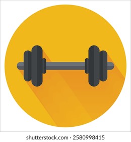 simple dumbbell flat icon minimalist fitness gym symbol