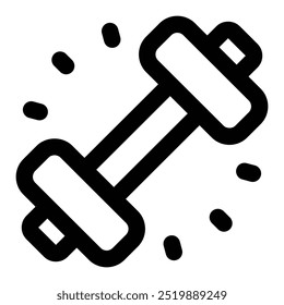 Simple Dumbbell icon. The icon can be used for websites, print templates, presentation templates, illustrations, etc