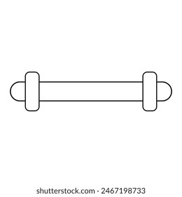 A simple dumbbell icon. Muscle training. Vector. dumbbell outline icon. Vector illustration. Eps file 12.