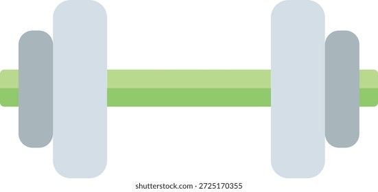 Pesa de gimnasia simple con Colores azules y verdes ligeros