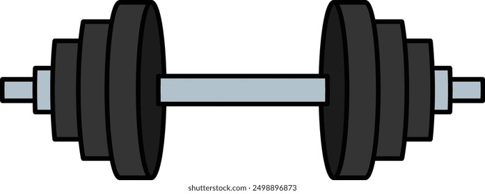 simple dumbbell line drawing icon